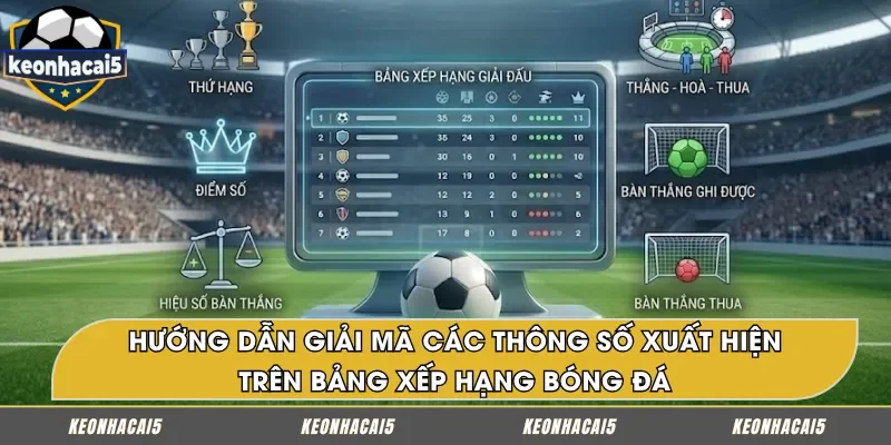 Giải thích các chỉ số thường gặp nhất trên BXH