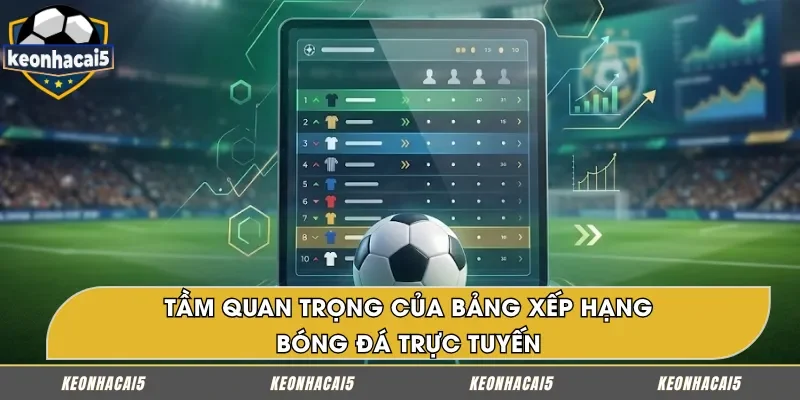 Bảng xếp hạng giúp người xem nắm bắt phong độ đội bóng