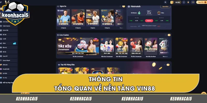 Tổng quan về nhà cái cá cược VIN88